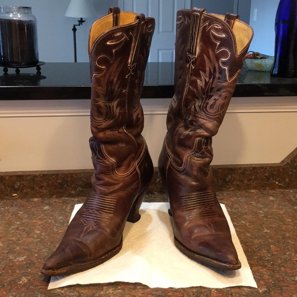 Charlie 1 Horse by Lucchese Brown Leather Boots